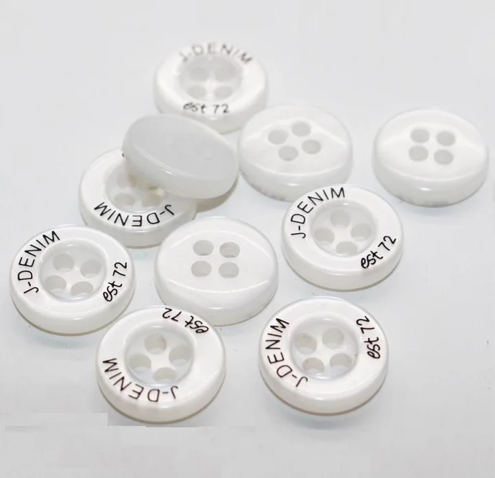 
 Дизайнерские пуговицы для рубашек, сделанные на заказ, пластиковые пуговицы с 4 отверстиями  