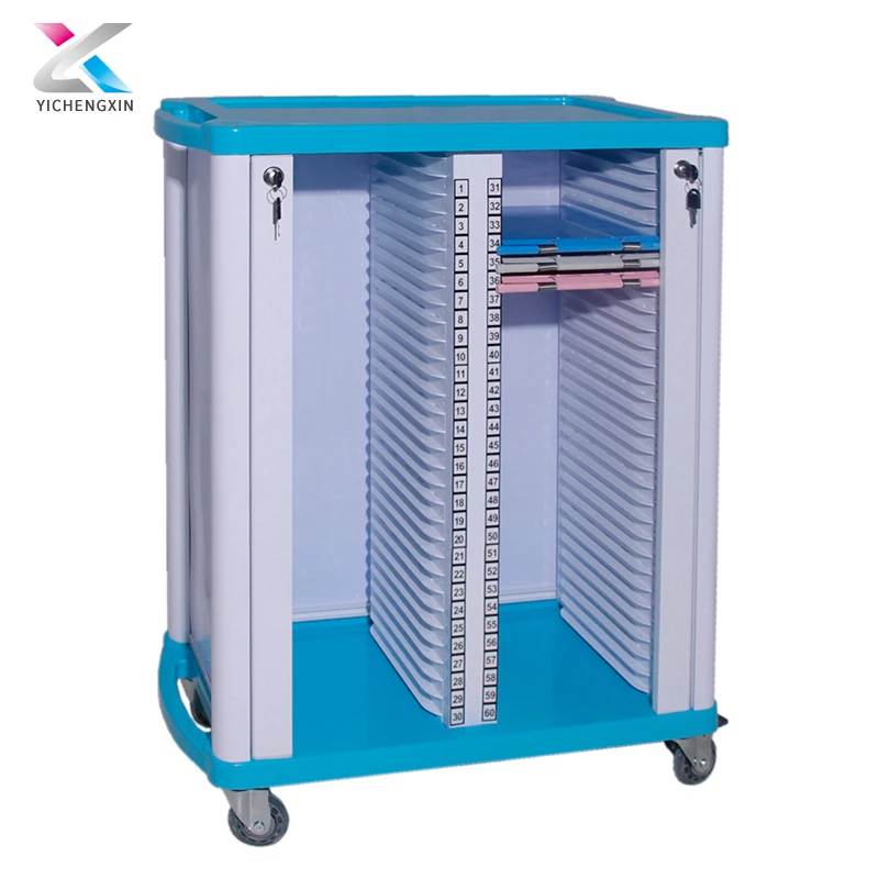 
Hospital Medical chart filing cart patient file trolley 