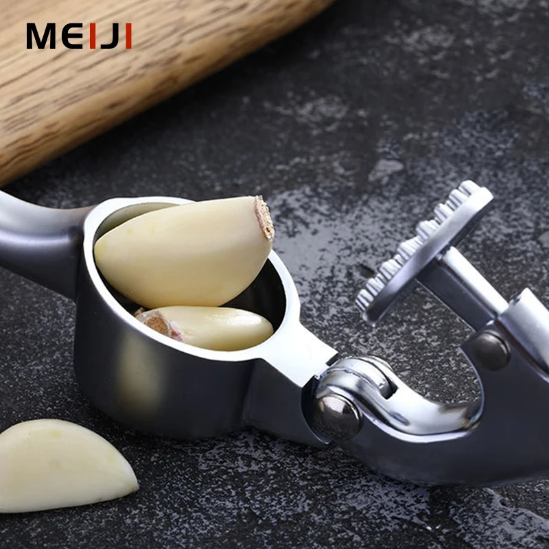 MEIJI Top Seller Manufacturers Premium Garlic Press Zinc Alloy Garlic Crusher Press Manual Garlic Press