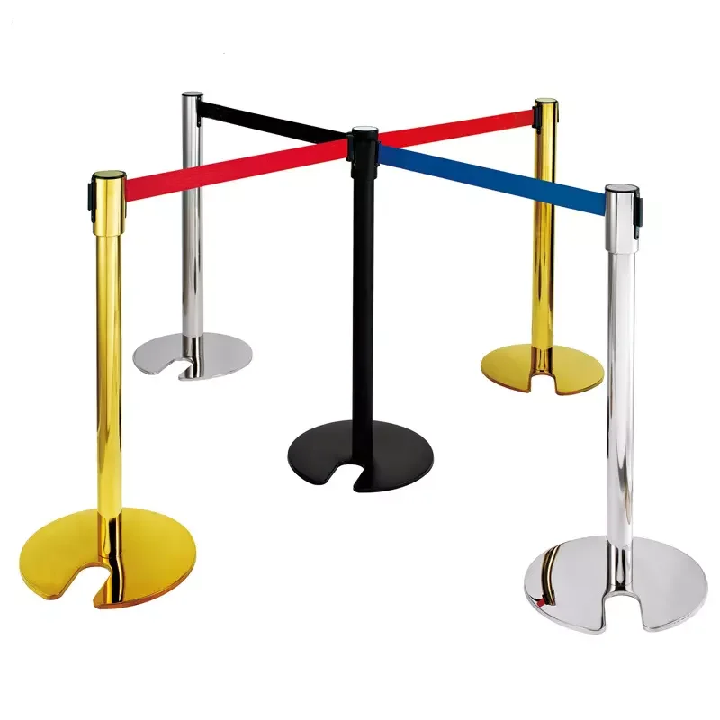 GOLDEN STACKABLE U SHAPE QUEUE LINE STAND QUEUE BARRIER STANCHION MANAGER FOR BANK AIRPORT EXHIBITION