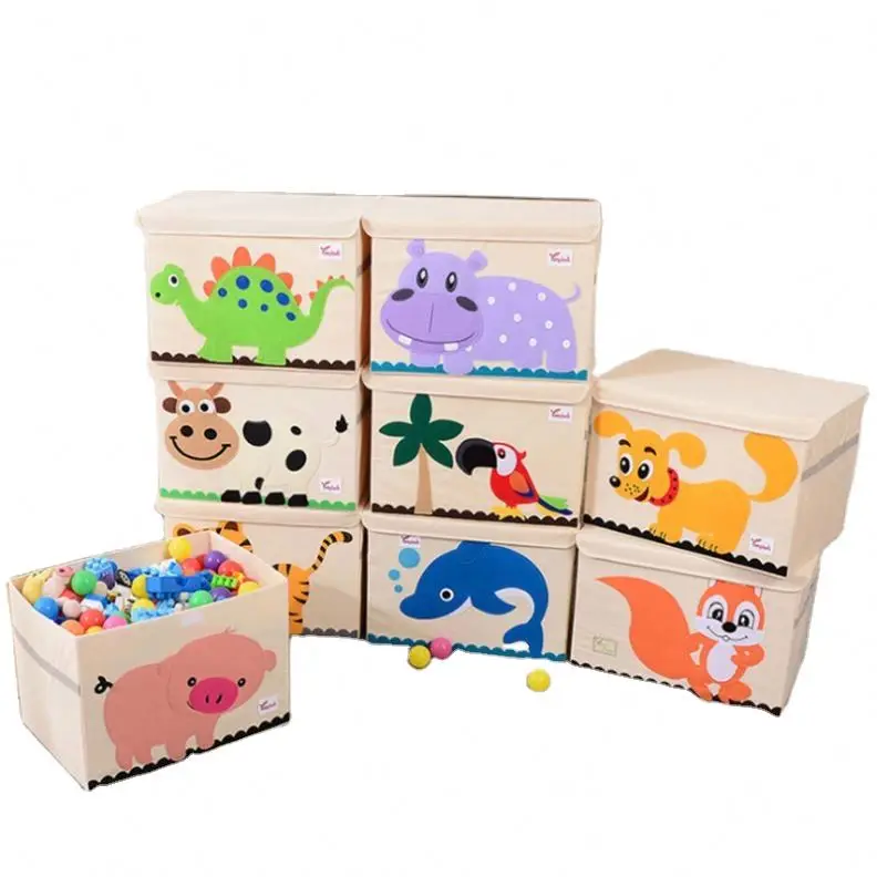Toy Box Storage Kids Toy Organizer Closet Storage Organization Foldable Storage Box with Lid