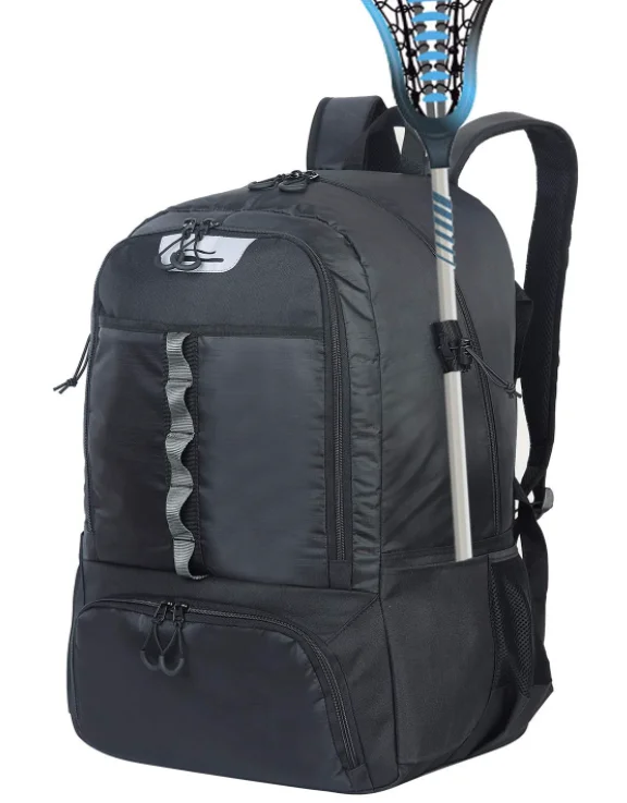 Backpack Lacrosse-Bag Field Hockey-Bag - Extra Large Holds All Lacrosse Equipment Two Stick Holders and Separate Cleats Compartm