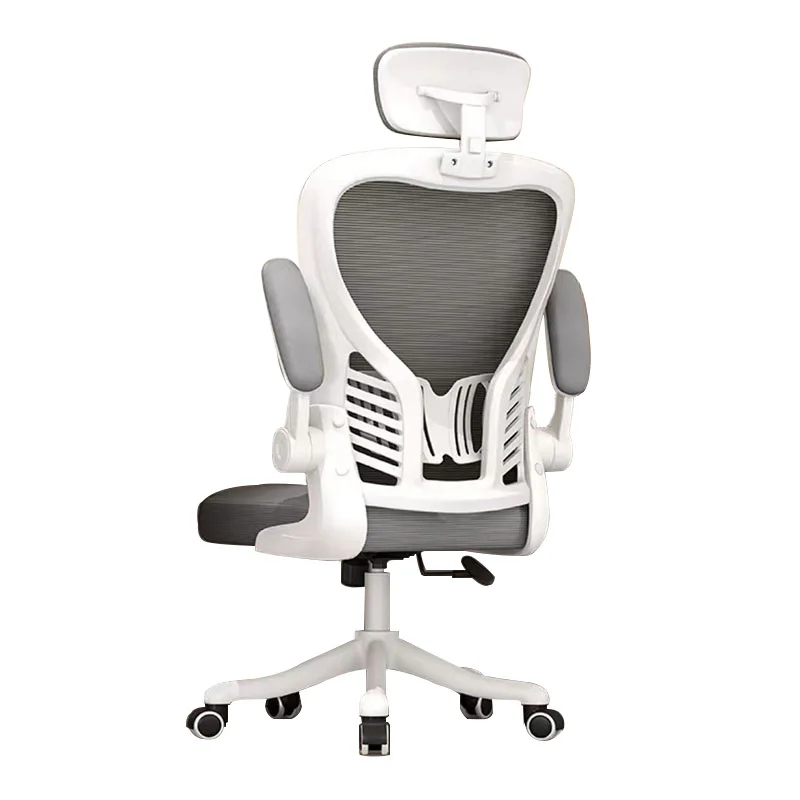Modern White Ergonomic Height Adjustable Swivel Mesh Computer Executive Office Chair With Headrest