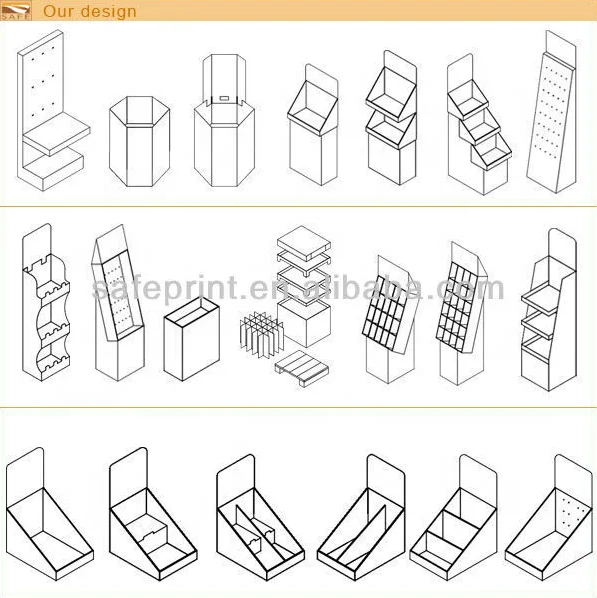 Hot Selling Oem Cardboard Counter Display for Candy Corrugated Table Display Box