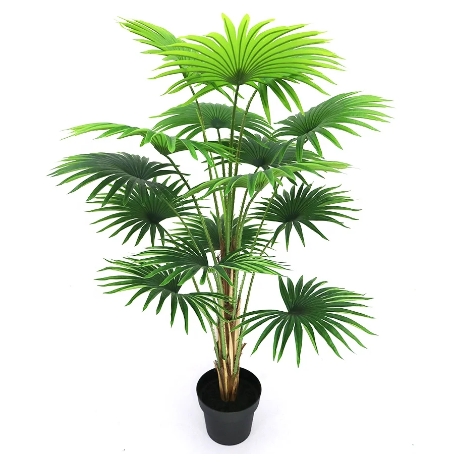 Landscape decor 4ft high real touch mini fan palm tree