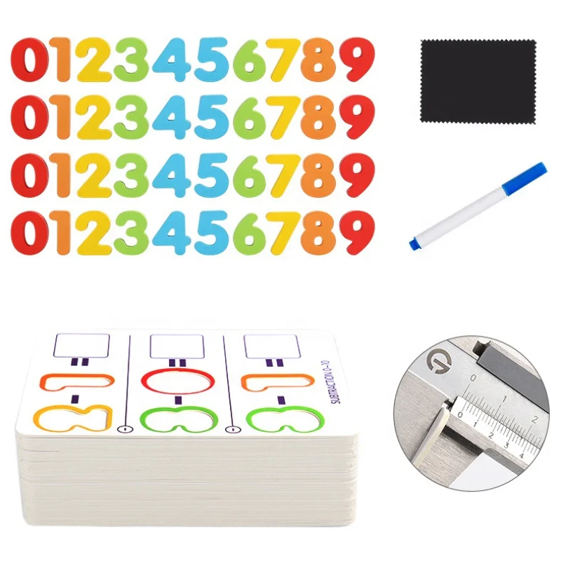 Mathematics Teach Card Erasable Pen Math Educational Toys Cognitive Arithmetic Writing Tool Kindergarten Games