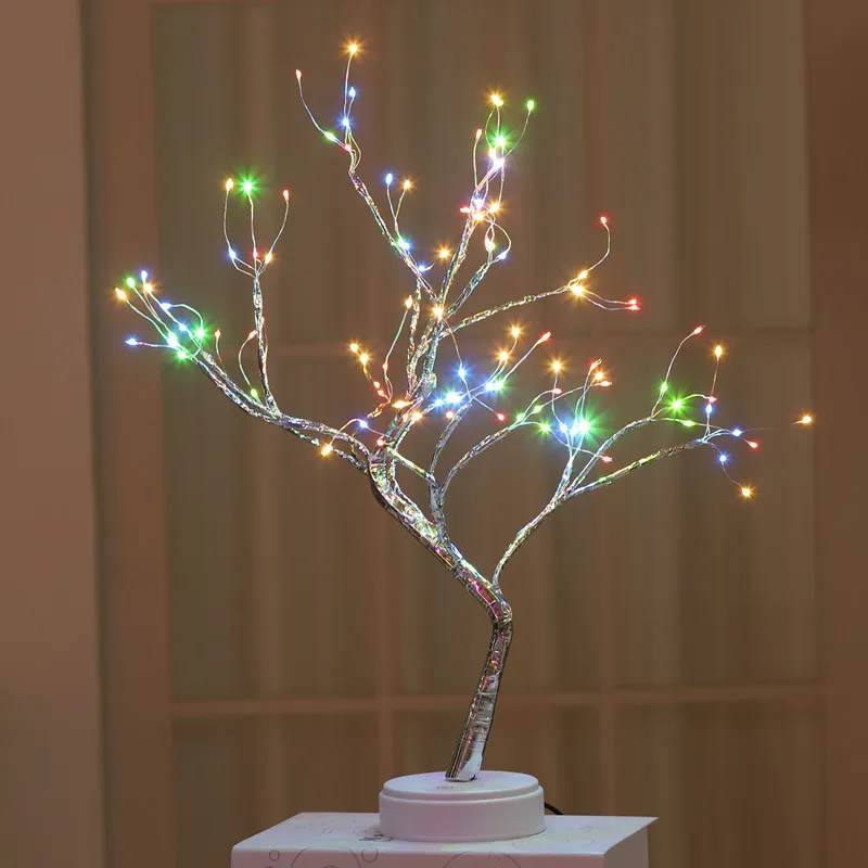 Rose flowers tree table lamp USB battery remote control valentine day gift for wife mother wedding holiday party