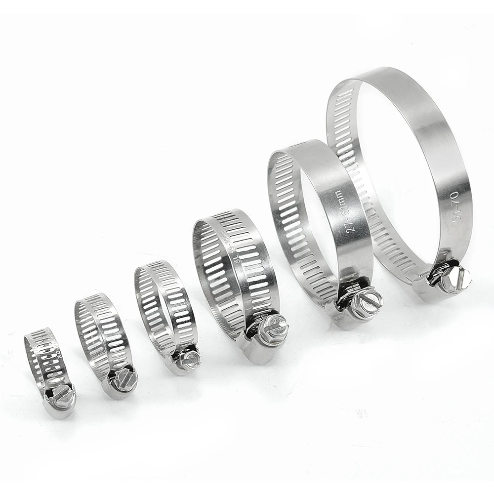 Customized 80-100mm Stainless Steel Universal Worm Drive Clamp With Thumb Screw for Fixing Hoses and Pipes Pipe Clamps