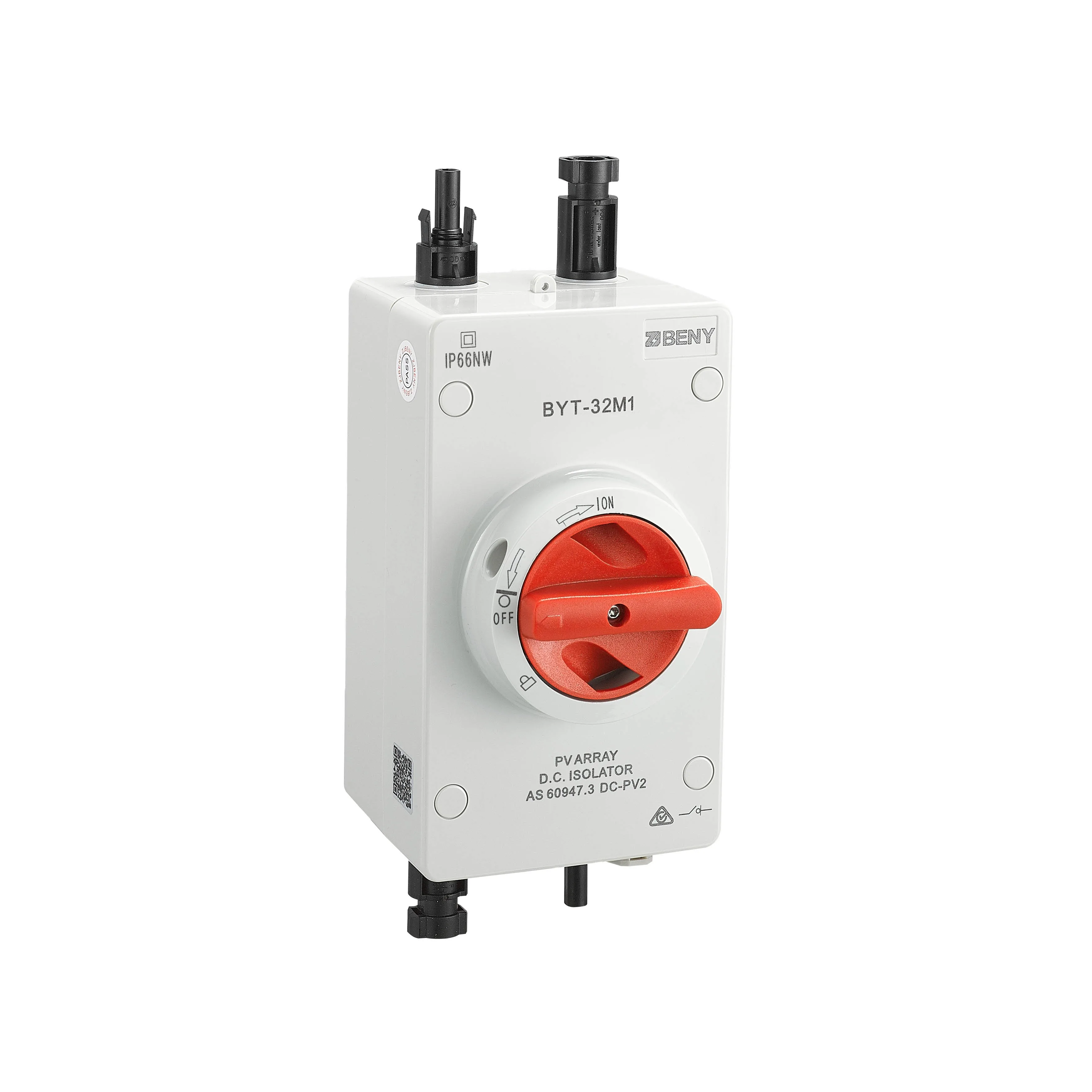 DC ISOLATOR 1200V 32A WITH MC4 IP66 BYT-32M1 IEC&SAA