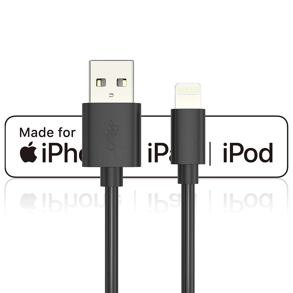  Оптовая продажа лицензированных аксессуаров MFi 3ft/6ft/10ft для iPhone с кабелем