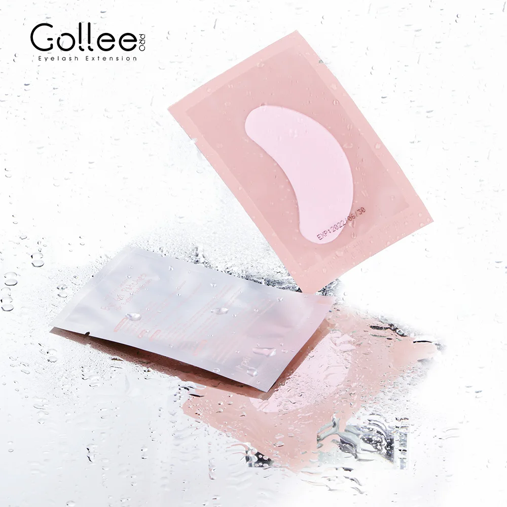 Розовые накладки для наращивания ресниц Gollee высокое качество лучший патч индивидуальная этикетка под коллаген
