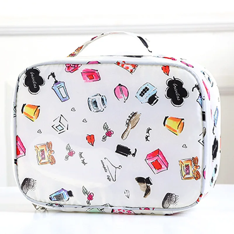 New Feather pattern Organizer Multifunction Makeup Case Portable Travel Cosmetic Bags for Women