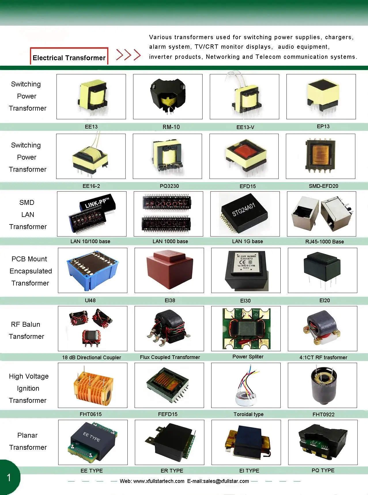 High Frequency Power Transformer For 220V To 110V Voltage Converter