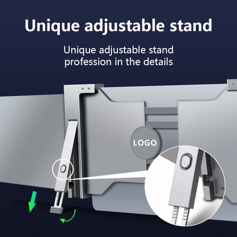 Manufacturer Wholesale Support HDMI Type C 14 inch portable laptop and monitor holder