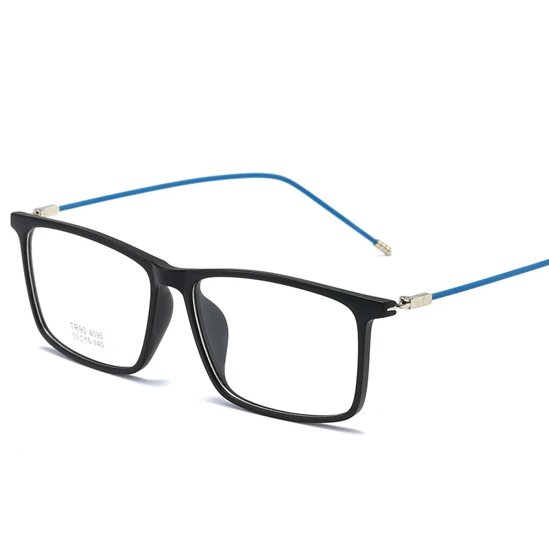 Cheapest Square large frame thin face eyeglasses men fashion wild transparent color TR90 optical glasses
