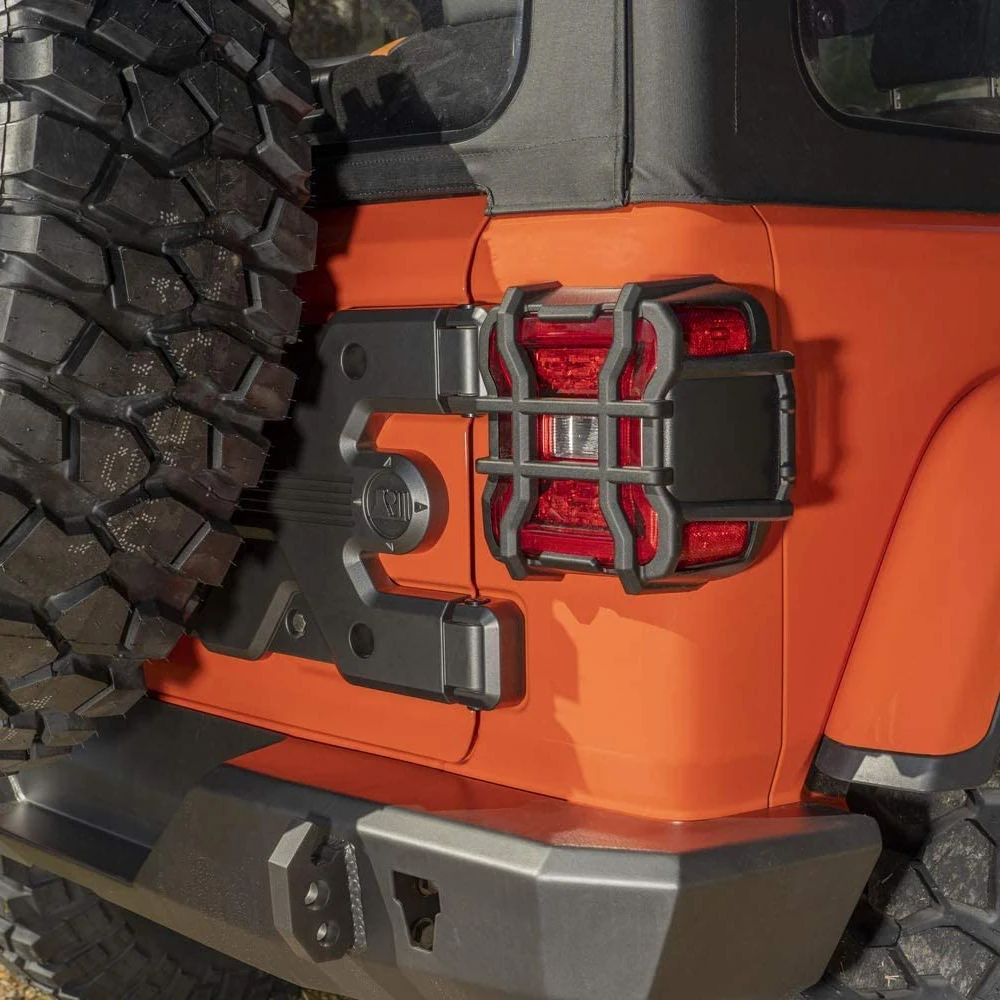 Fits Factory OEM LED Tail Lights Black Tail Light Guard for Jeep Wrangler JL Rubicon Sport Sahara 2018+
