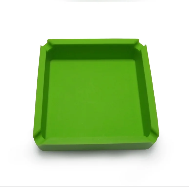Exquisite Wholesale Factory  Custom Eco-friendly Epoxy Resin Ashtray DIY colorful Square Silicone ashtray for smoker