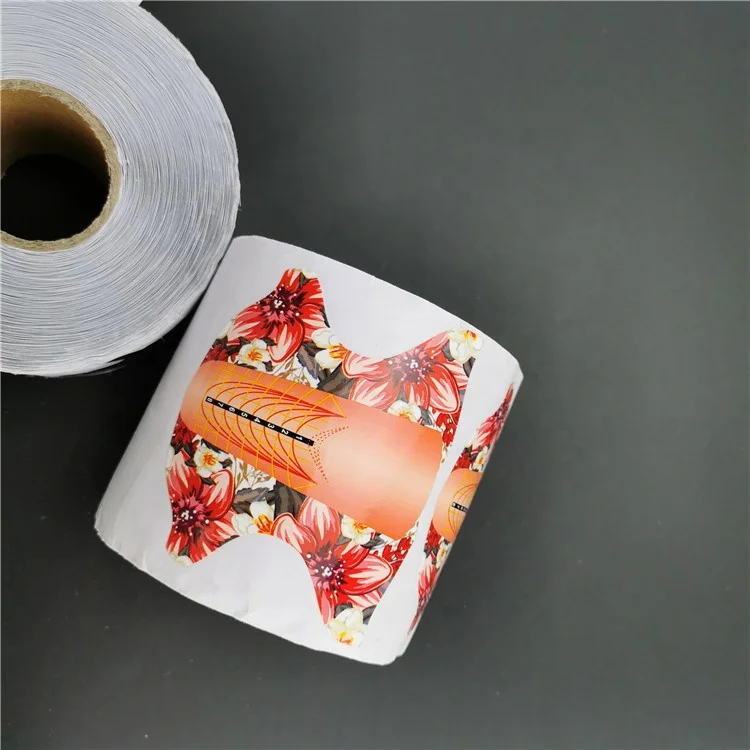 French Nail Forms Tips Acrylic UV Gel Extension Curl Form Extension Nail Sticker Art Guide Mold