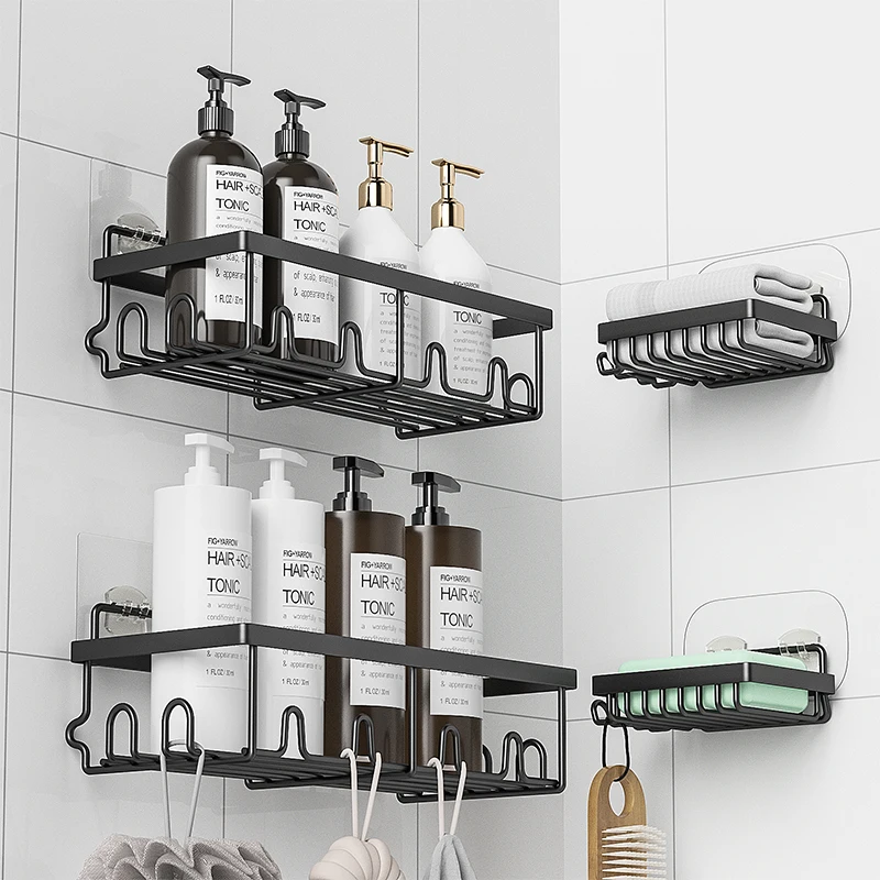 Best Sellers No Drilling Removable Wall Mounted Stainless Steel Shower Caddy Corner Shelves