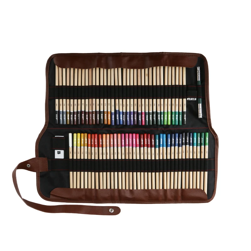 
 Набор профессиональных цветных карандашей высокого качества, 72 цвета, сумка для переноски, набор инструментов для художественной живописи   (60702744417)