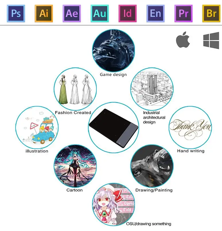 Huion 420 professional china touch cheap bank signature  Digital Drawing Graphic Tablet