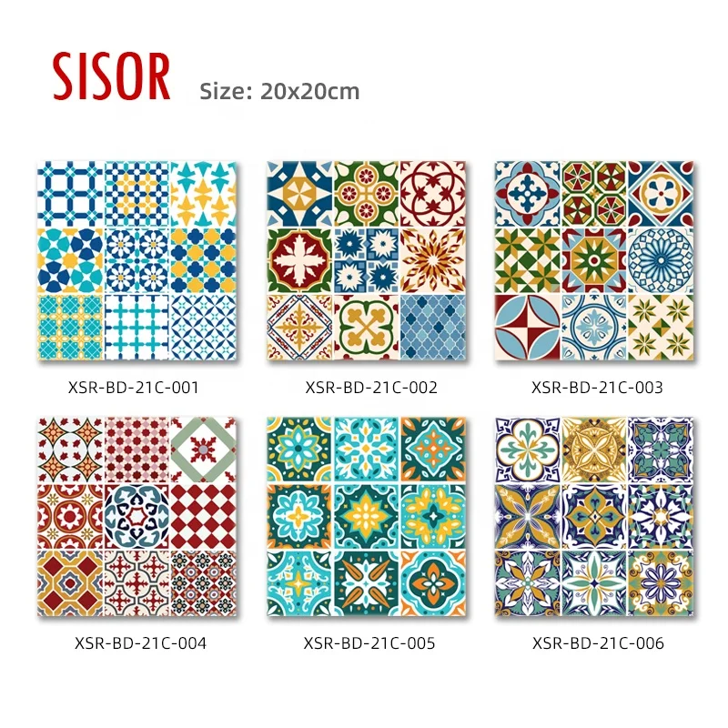 Italy Square With Grid Ceramic Trivet Customizable Coaster Spanish Printing Ceramic Placemat