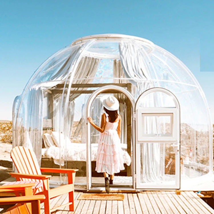 High Quality Outdoor Inflatable Bubble Lodge Camping Hotel Tent House Star Dome House Prefabricated Cabin House