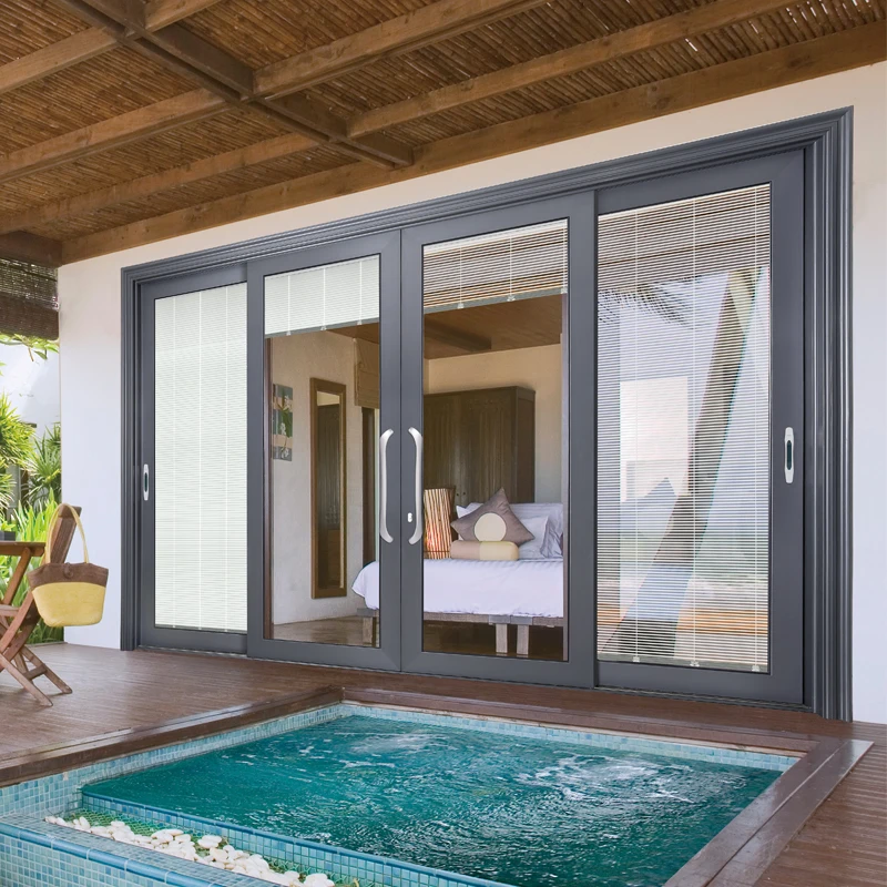 
luxury aluminum double glazed sliding doors for house 