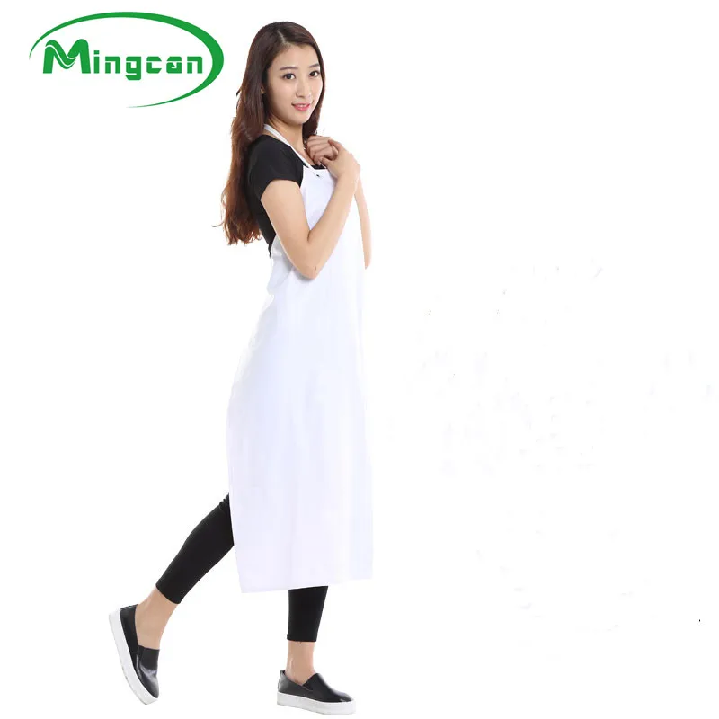 Heavy Duty Adult Woman Rubber White Reusable Butcher TPU Apron Waterproof