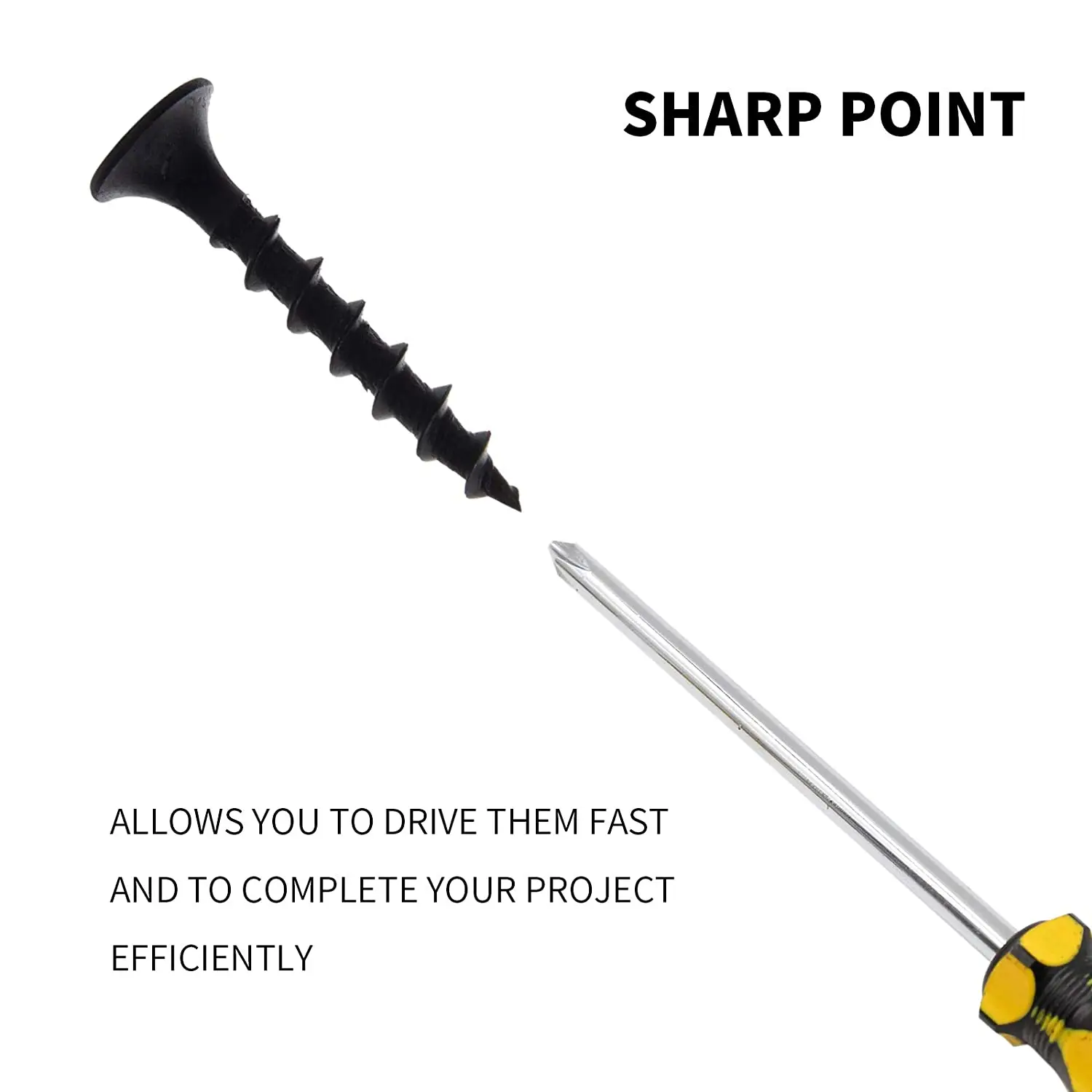 C1022 Hardened Black Zinc Phosphated Bugle Head Phillips Drive Coarse Fine Thread Gypsm Drywall Screws