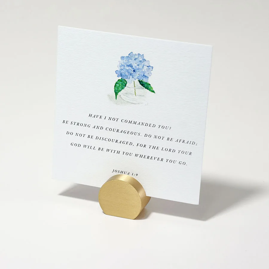 Modern Solid Brass Business Card Holder Brushed Satin Brass Card Stand Place Card Holder Office Desk Accessory Display Stand