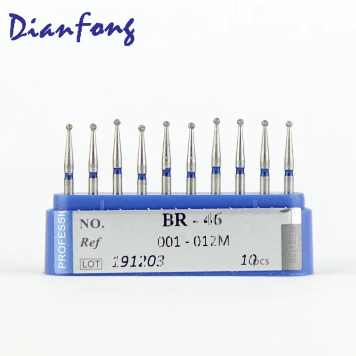 BR-46 medium grit ROUND FG high speed CE ISO certified dental diamond drill bit