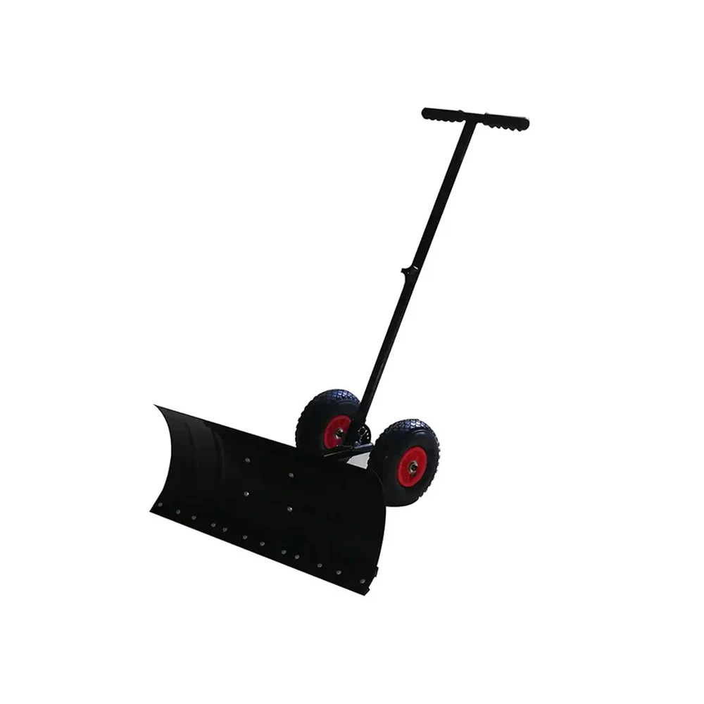 Two Wheel New Snow Pusher Thickened and Enlarged Double bar Wheeled Snow Shovel DIY Tool Cart