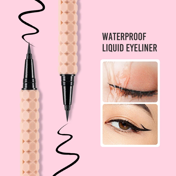 Private Label Wholesale Waterproof Makeup Eye Liner Pen Without glue Long Lasting Liquid Eyeliner