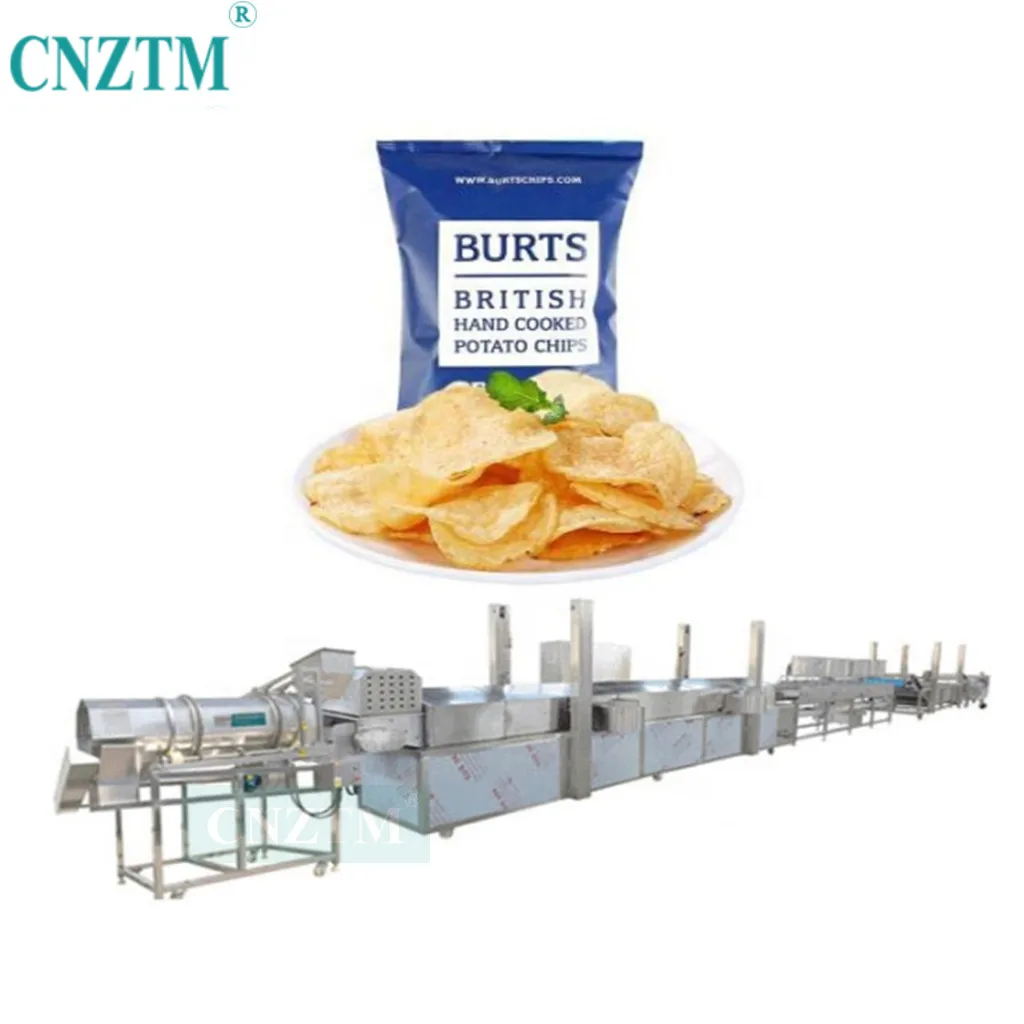 fully automatic  potato crisps making machinery chips frying machine potato pa tato chips making machine