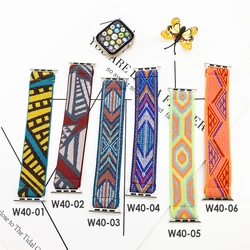 Smart watch bands Elastic fitness stretching nylon band watch strap with adjustable buckle for  versa or versa 2