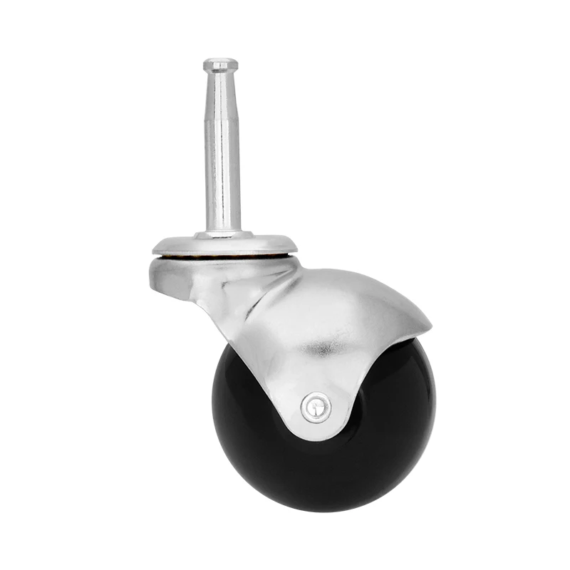 Universal 2 Inch Office Chair Caster Wheel 50mm PP Ball Furniture Casters Swivel Wheel Rubber Castor Metal Bracket