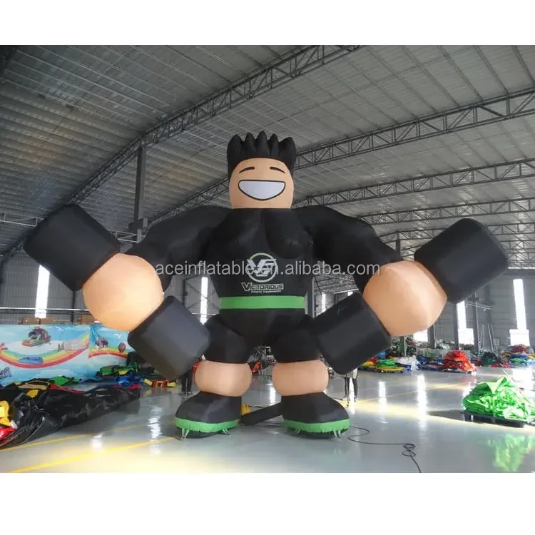 Outdoor fitness club advertising inflatable muscle man balloon model