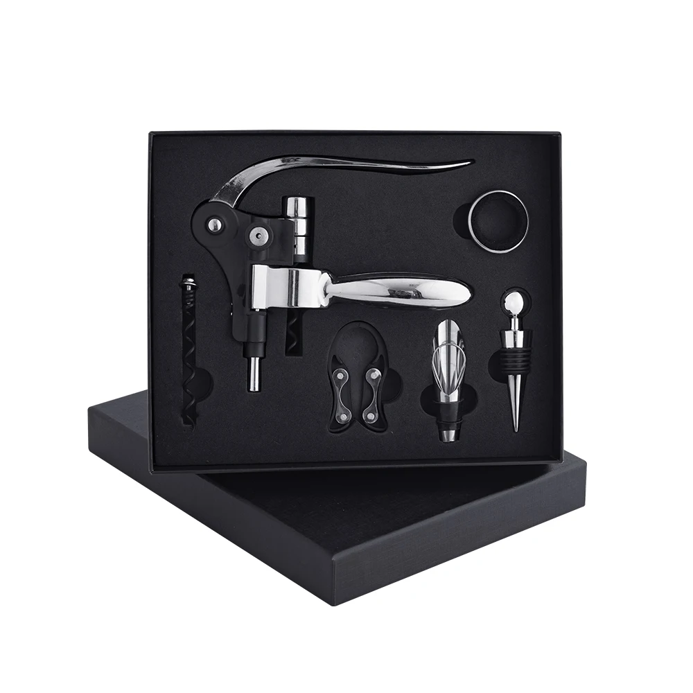Private Label Luxury Wine Gift Set Rabbit Wine Opener And Corkskrew Set 5 piece wine opener set