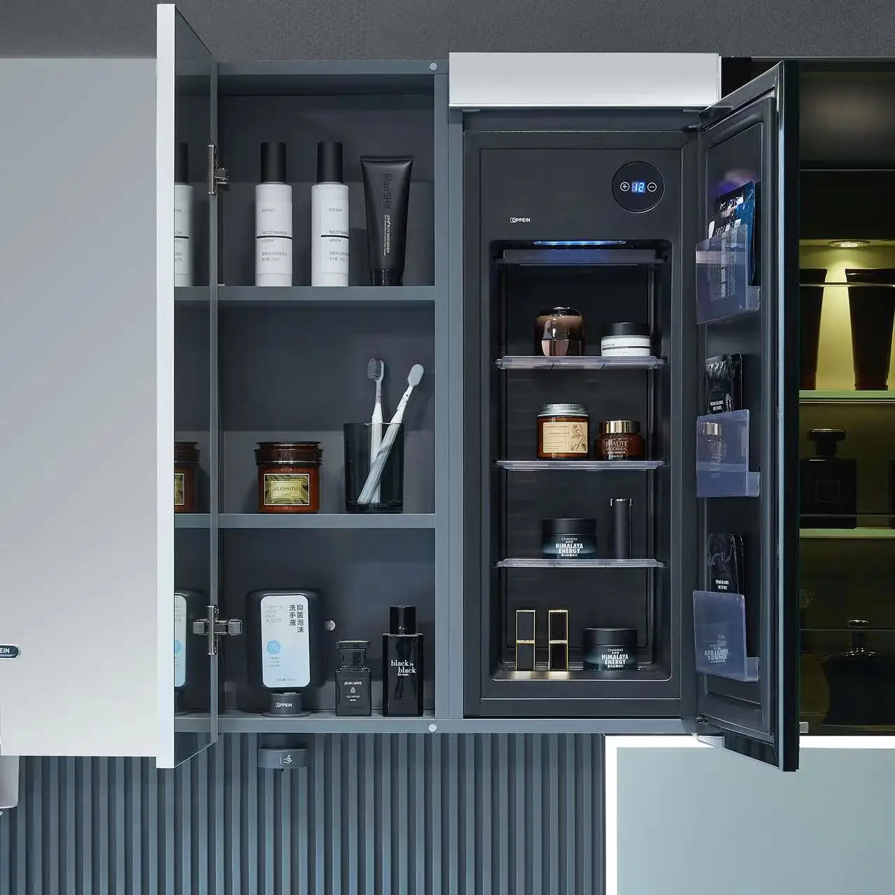 Trending Product Bathroom Cabinet with Mirror & Basin for Hotel High Quality Plywood Bath Cabinet Toilet Cabinet