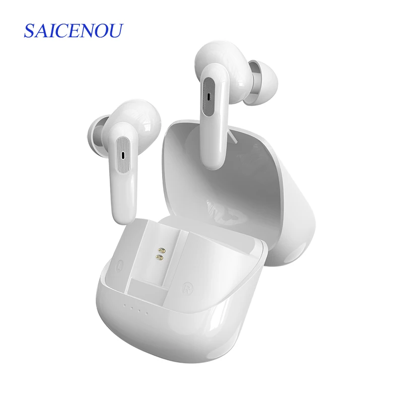 New hifi true stereo wireless earphone waterproof wireless headset earphone earbuds tws JS80 IPX5 with power bank