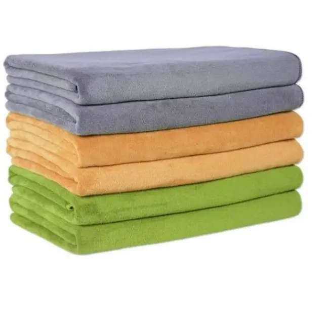 Edgeless Coral Fleece Bulk Double Side Microfiber Plush Car Drying Towel Cleaning