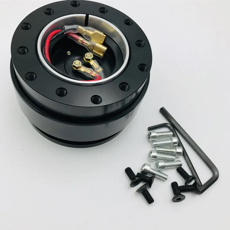 Universal Car Sport Steering Wheel Aluminum Steering Wheel Snap Off Quick Release Hub Adapter Boss kit