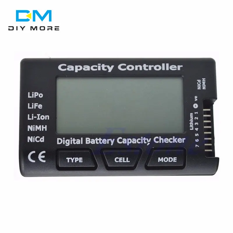 7 Digital Battery Capacity Tester Battery Checker Controller LCD for LiPo LiFe Li-ion NiMH Nicd Cell Meter