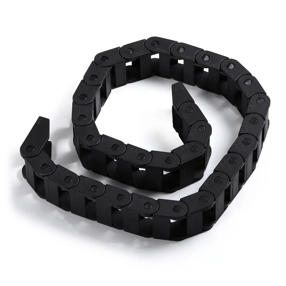 10X20MM 0.7M LENGTH BLACK PLASTIC FLEXIBLE DRAG CHAIN CABLE WIRE CARRIER OPEN TYPE FOR NEJE LASER ENGRAVER & CUTTER