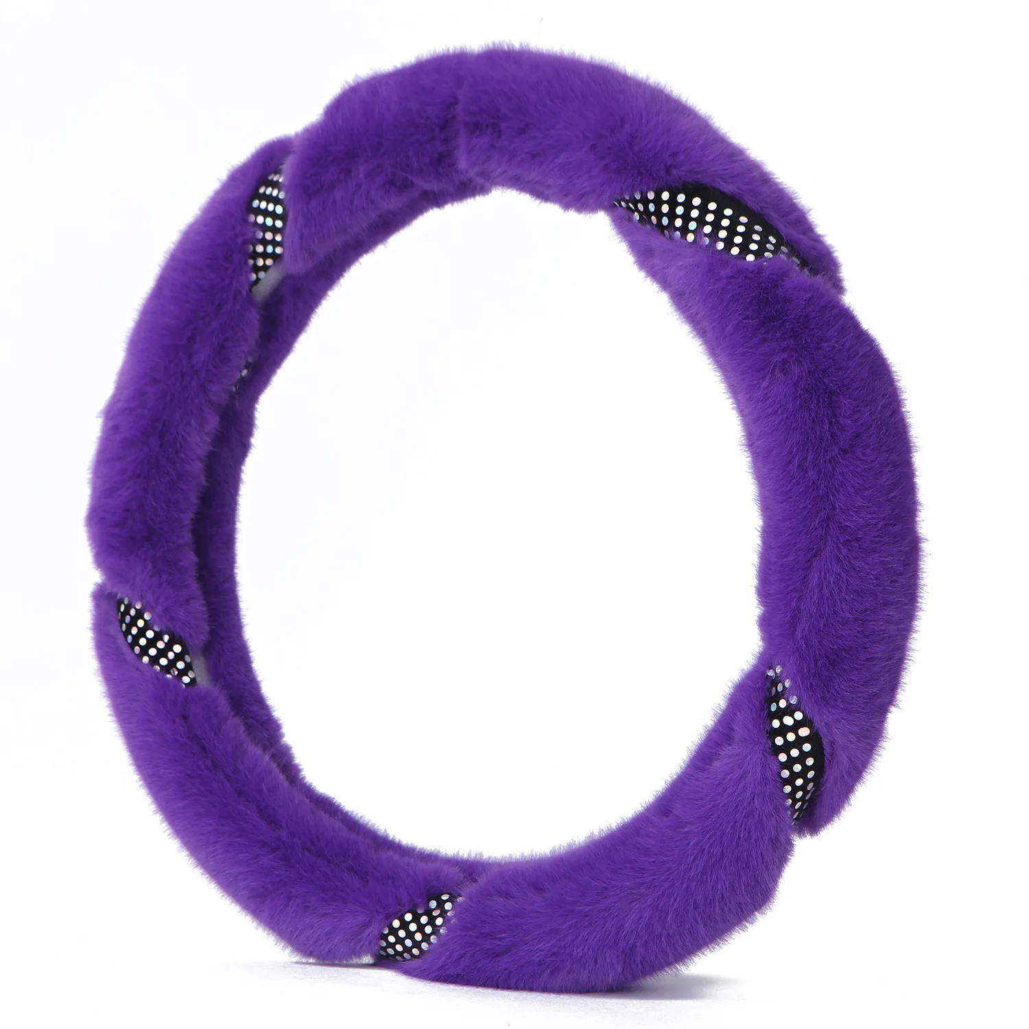 Protector rosa peludo lindo del volante del coche de la felpa del invierno Universal vendedor caliente