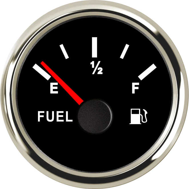 Factory Sale 52mm Waterproof Car Boat Fuel Level Gauge fit for 0~190ohm Fuel Level Sensor With Backlight 9~32V