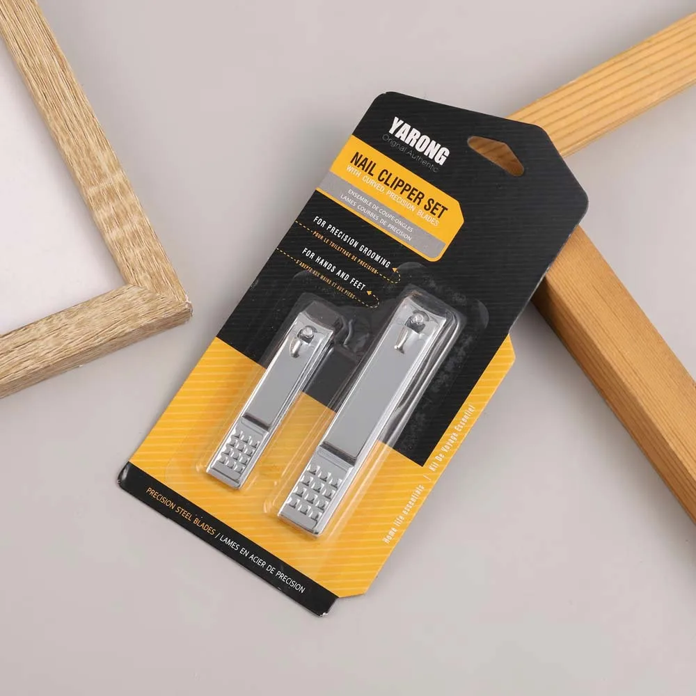 Factory Wholesale Stainless Steel Custom 2pcs Nail Clippers Kit Portable Finger Nail Clipper