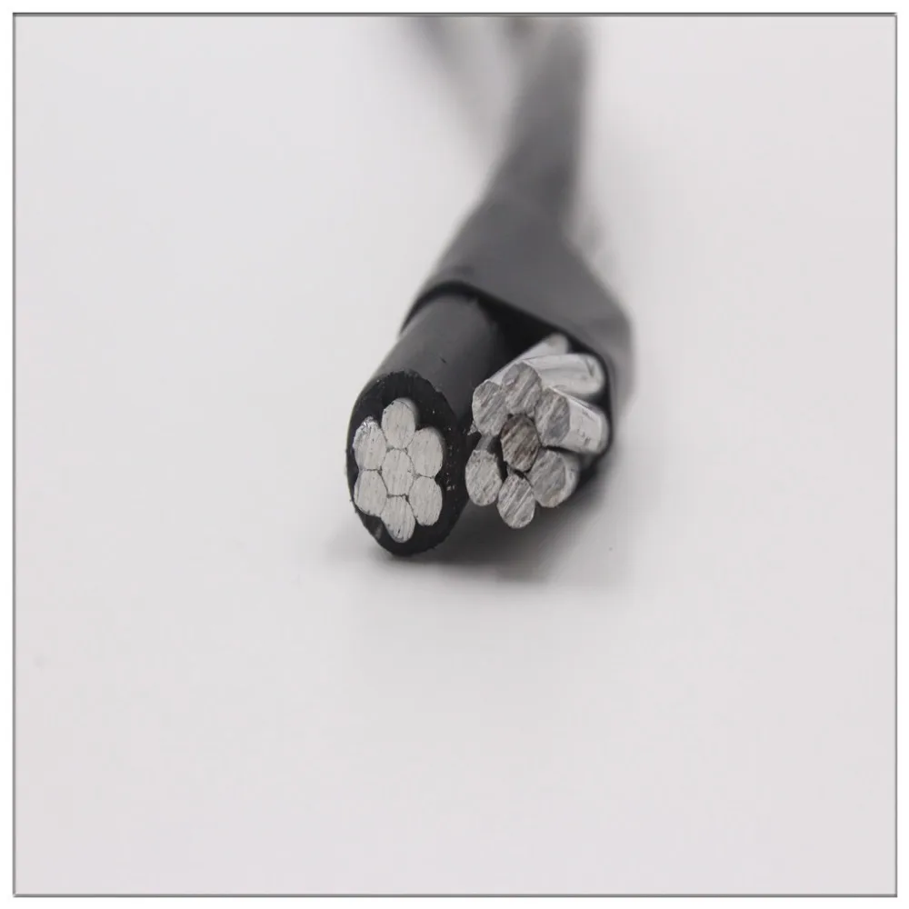 Aluminum wire duplex service drop wire  #6 #4 #2 for Philippines market