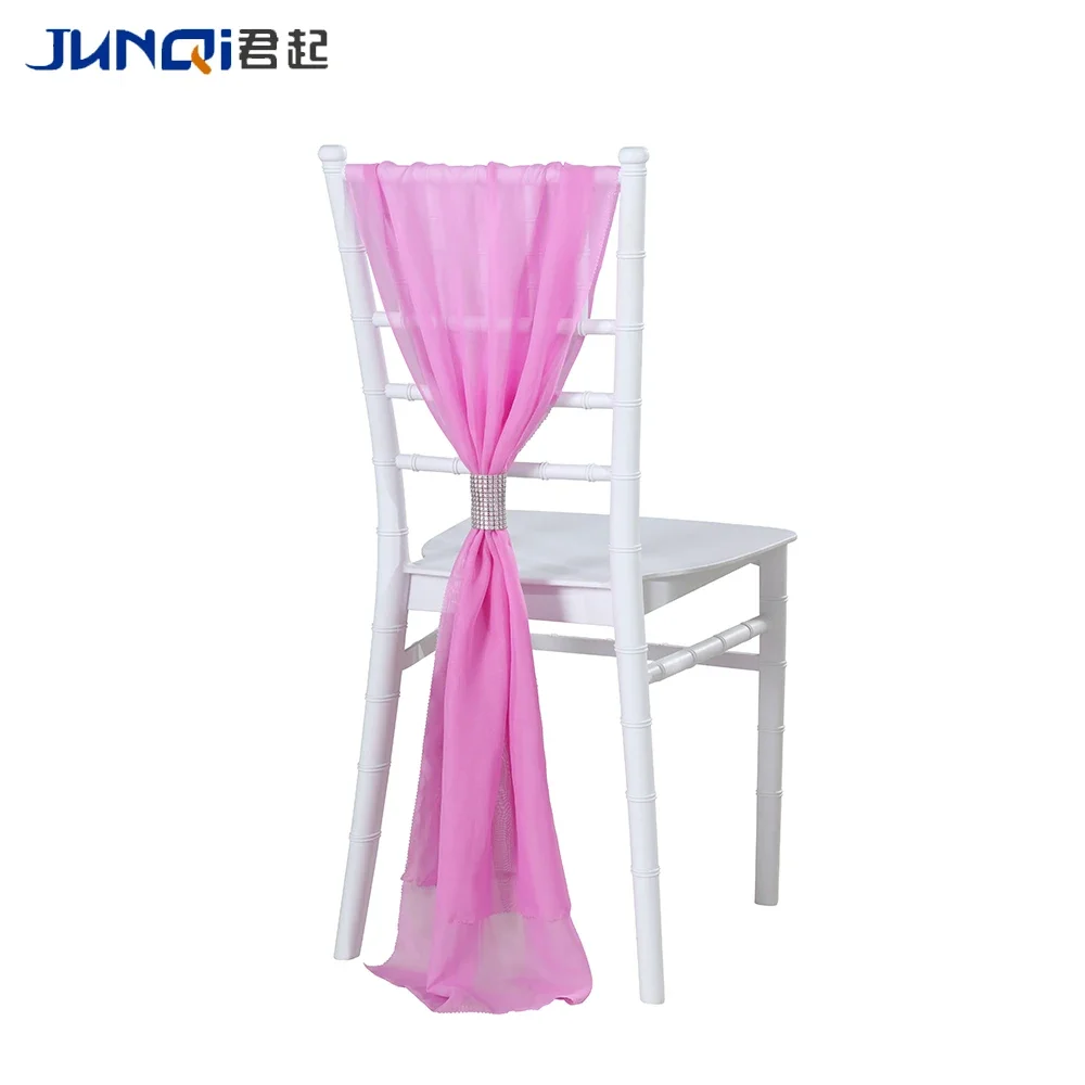 Pink flower spandex Chair Sash cover pink wedding chair cover